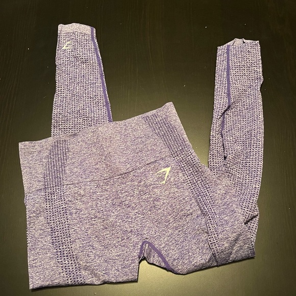 Pants - Purple High Waisted Leggings with Butt Lifting Support, Size Medium